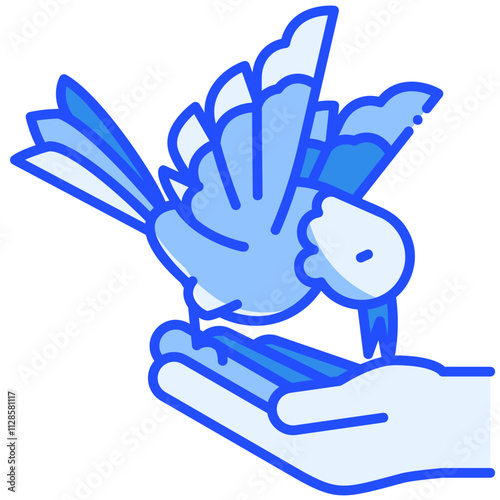 Freesia Flower Blue Icon