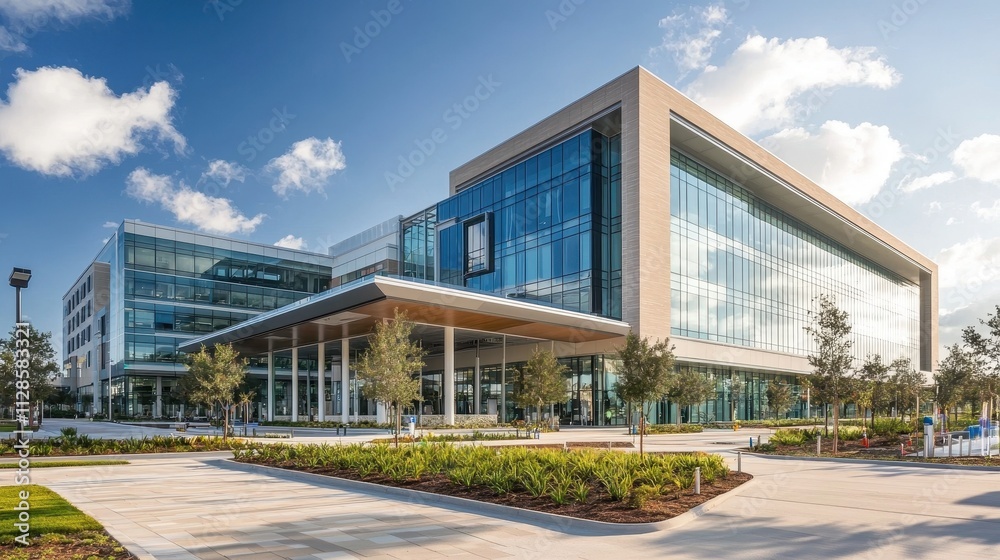 State of the Art Innovation Hub Focused on Health and Technology Advancement in Modern Architecture State of the Art Innovation Hub Focused on Health and Technology Advancement in Modern Architecture