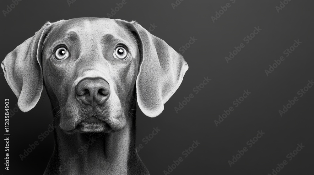 Black and white dog with a brown nose and brown eyes. The dog is looking at the camera Black and white dog with a brown nose and brown eyes. The dog is looking at the camera