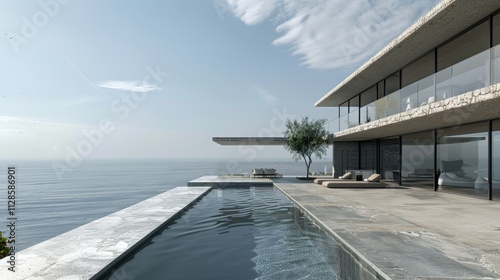 Seaside detached villa with pool and large terrace