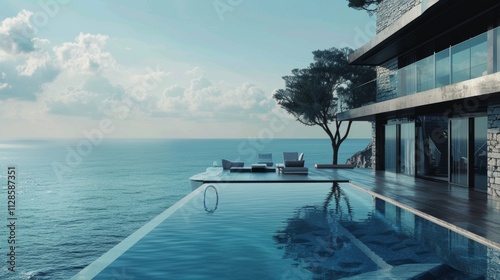Seaside detached villa with pool and large terrace