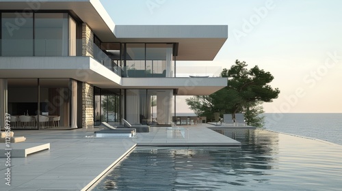 Seaside detached villa with pool and large terrace