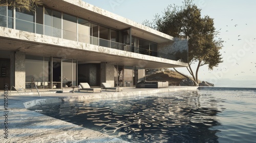 Seaside detached villa with pool and large terrace