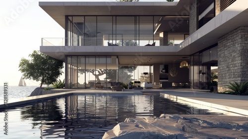 Seaside detached villa with pool and large terrace