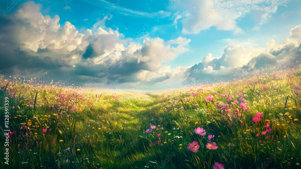 Fototapeta premium picture blooming meadow nature. Selective focus.