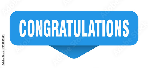 CONGRATULATIONS STICKER, BUTTON, SIGN