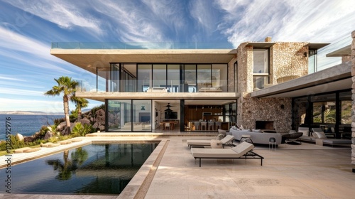 Seaside detached villa with pool and large terrace