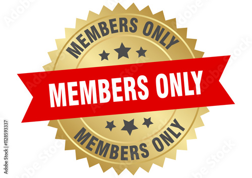 MEMBERS ONLY LABEL, SIGN