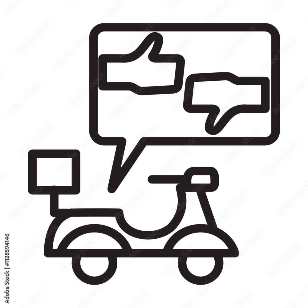 Delivery Feedback Vector Line Icon Design Delivery Feedback Vector Line Icon Design