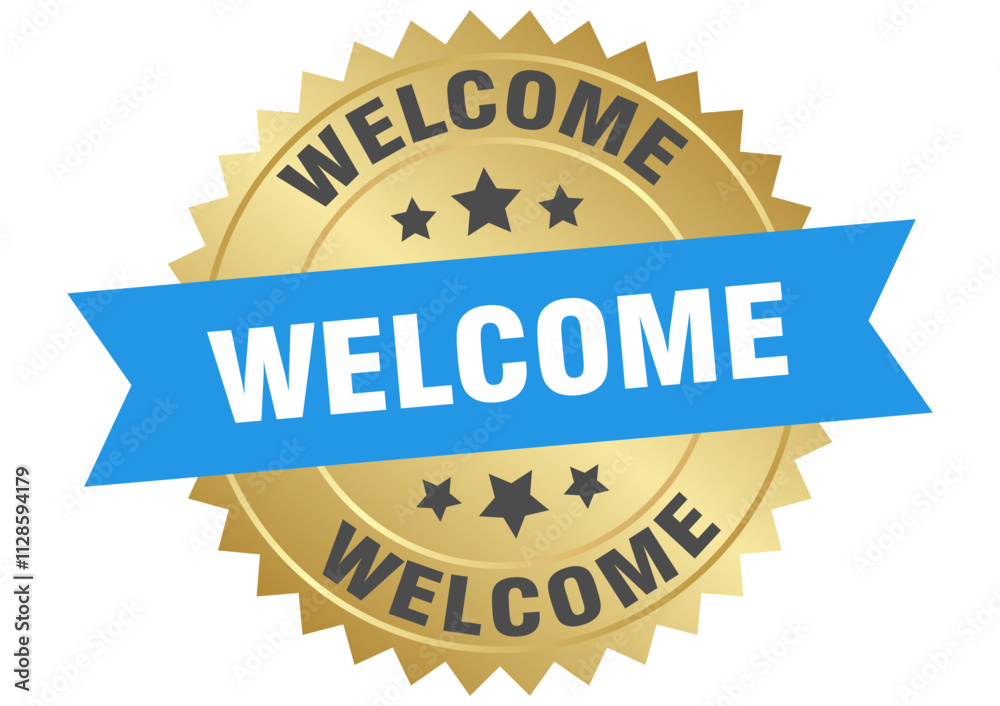 WELCOME LABEL, SIGN WELCOME LABEL, SIGN