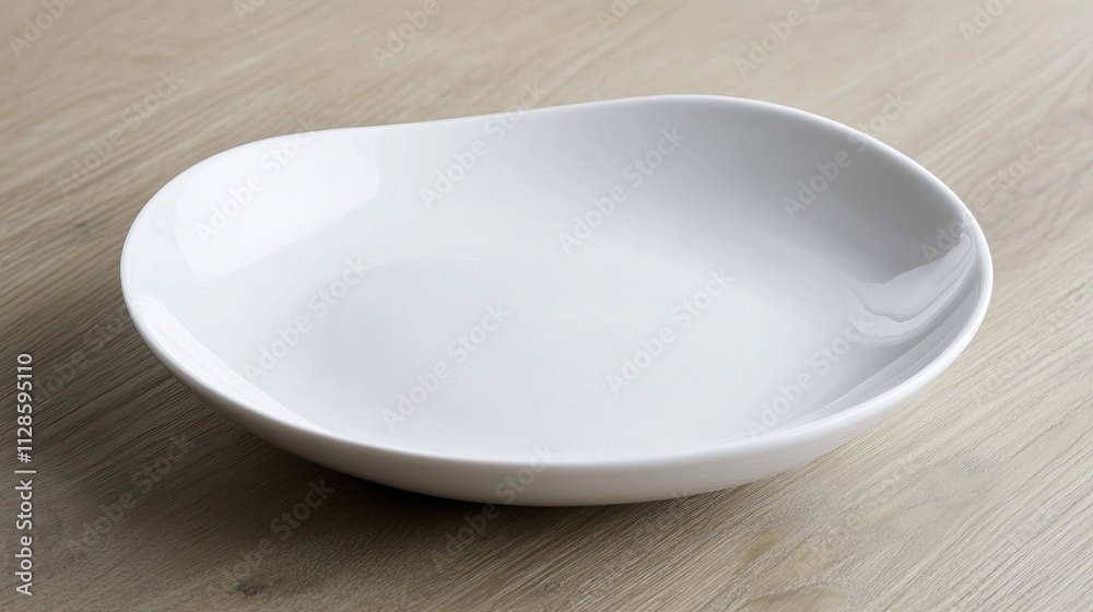 Elegant White Oval Ceramic Bowl for Serving Dishes, Simple Modern Design, Perfect for Dining Table Elegant White Oval Ceramic Bowl for Serving Dishes, Simple Modern Design, Perfect for Dining Table