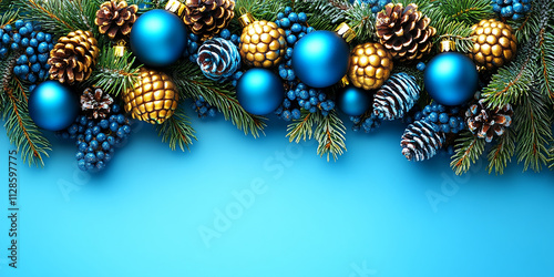 Wallpaper Mural Holiday decorations. Festive Christmas decorations in vibrant colors, New Year celebrations Torontodigital.ca