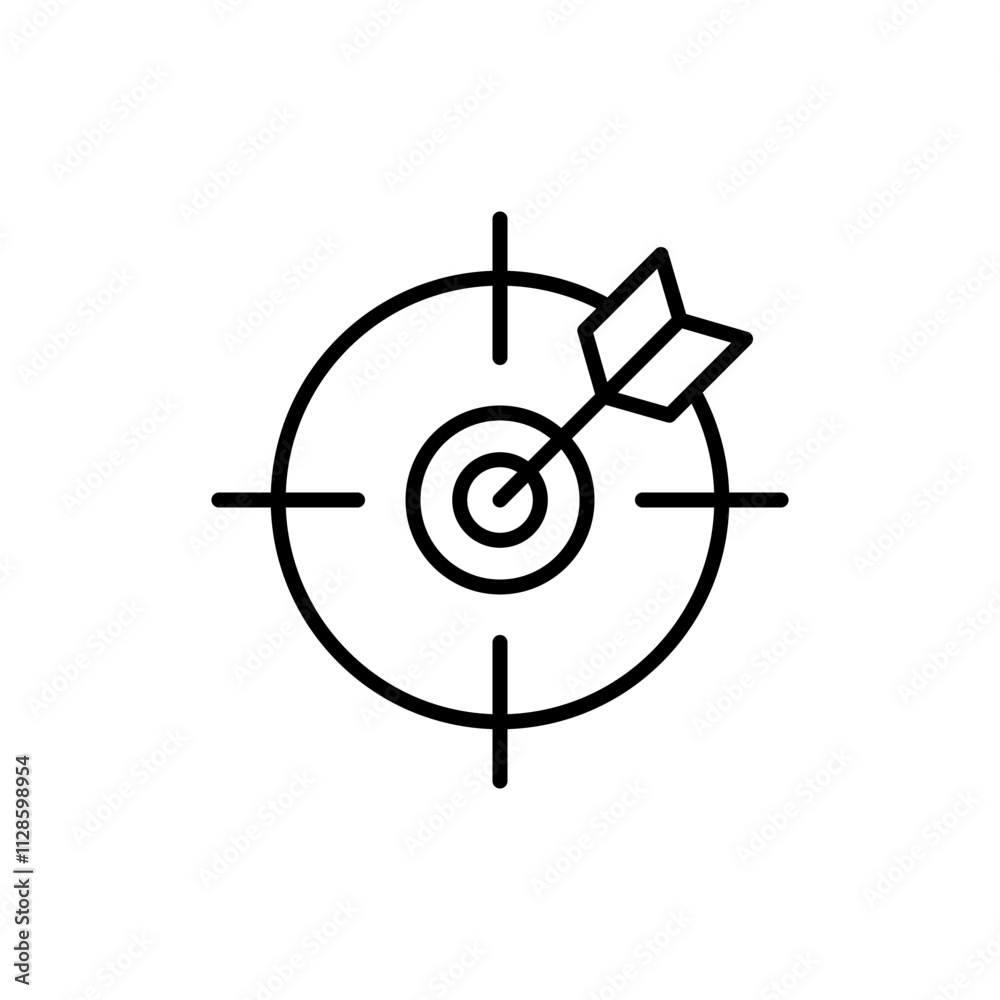 Target concentration outline icons, minimalist vector illustration ,simple transparent graphic element .Isolated on white background Target concentration outline icons, minimalist vector illustration ,simple transparent graphic element .Isolated on white background