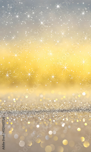 Pastel yellow and gray glitter background photo