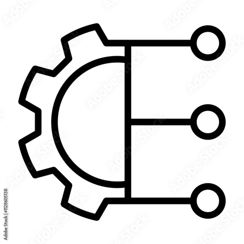 Integration Vector Line Icon Design