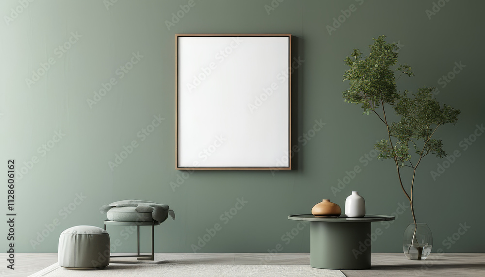Elegant grey frame, empty white Mockup canvas, Blank Mock-up Frame Canvas, modern green luxury interior, wall art presentation mockup, Picture frame, art presentation, Picture frame on a wall, Blank Elegant grey frame, empty white Mockup canvas, Blank Mock-up Frame Canvas, modern green luxury interior, wall art presentation mockup, Picture frame, art presentation, Picture frame on a wall, Blank
