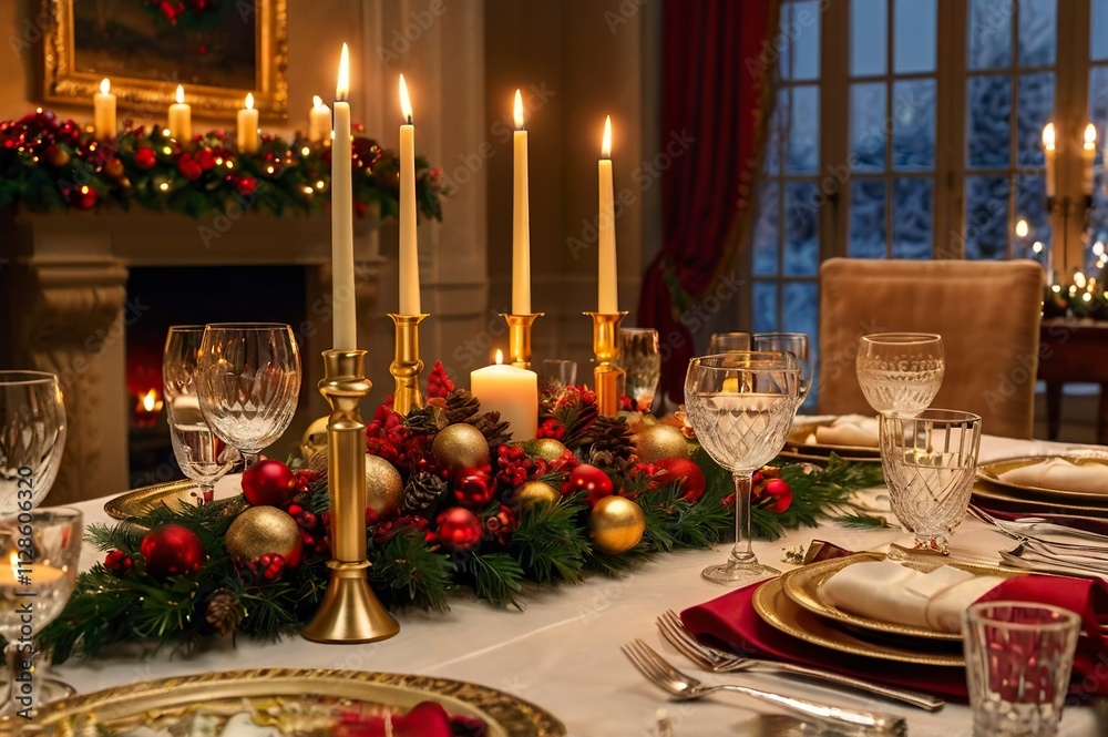 christmas dinner table setting christmas dinner table setting