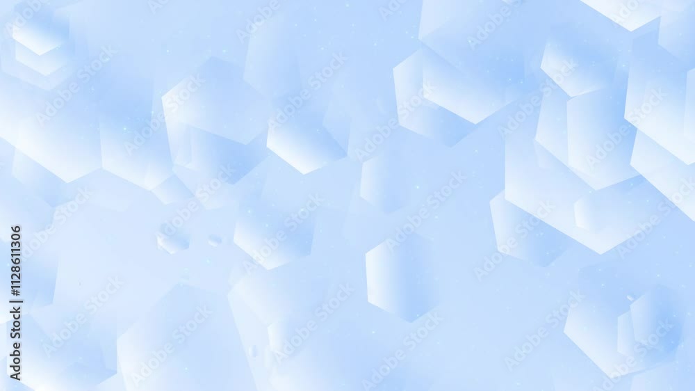 Digital tech business or science presentation on big data. Lots of dots and fibers on a blue background. Futuristic digital technology stage glowing blue pedestal podium stage layout hi tech showcase