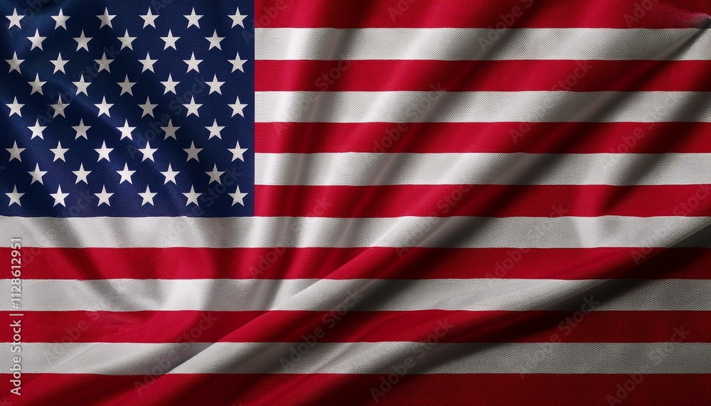 A close up of the US flag waving in the wind for Memorial Day or 4th of July A close up of the US flag waving in the wind for Memorial Day or 4th of July
