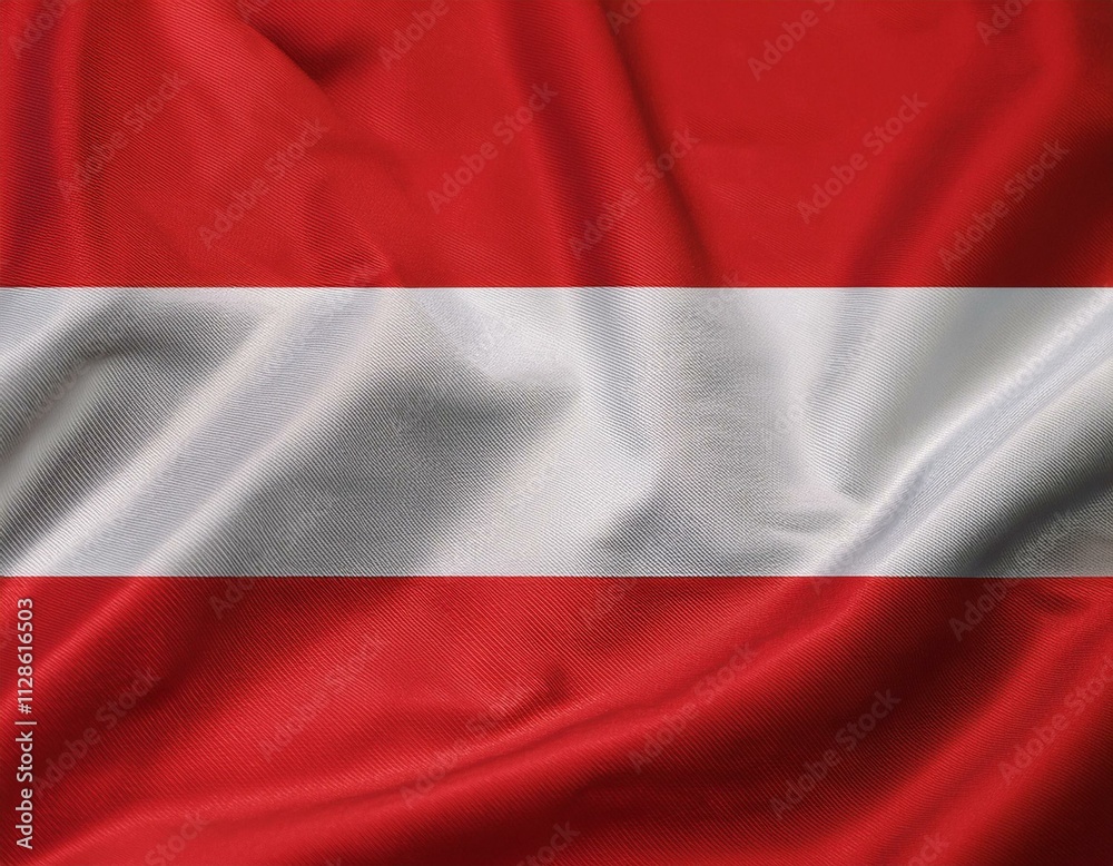 Flag of Austria. Fabric texture of the flag of Austria. Flag of Austria. Fabric texture of the flag of Austria.