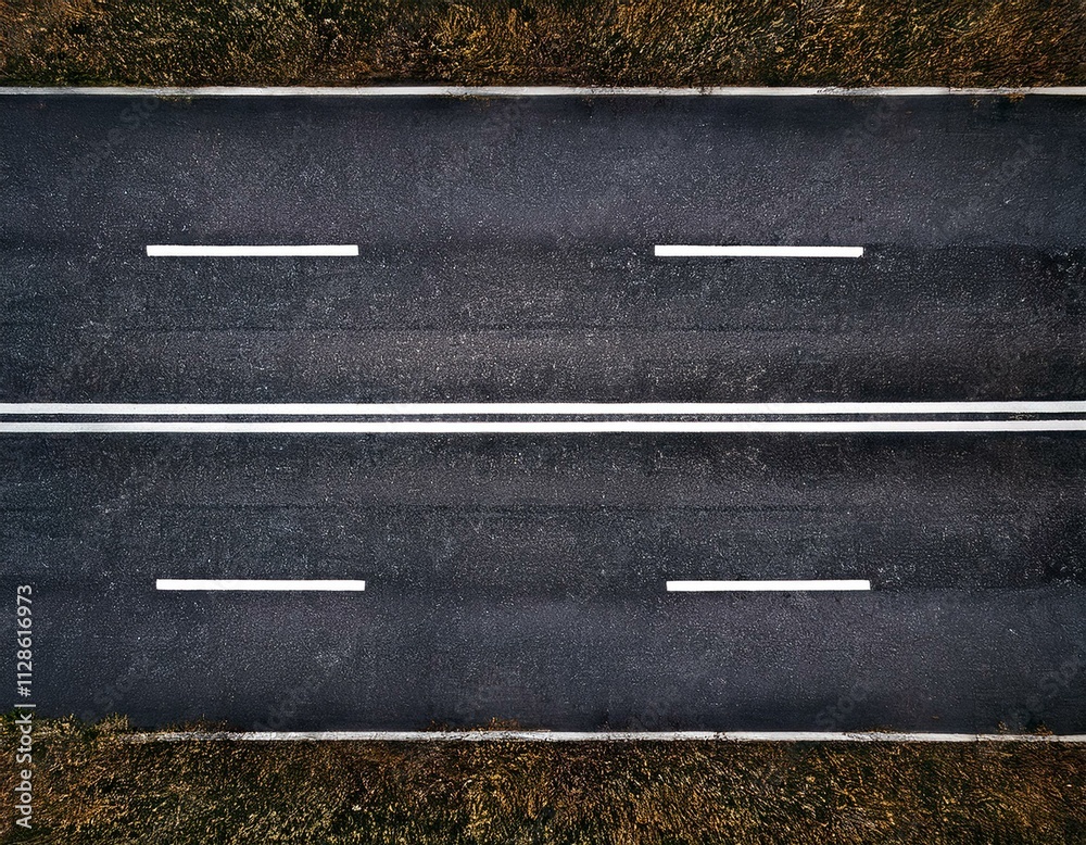 Fototapeta premium Serene Asphalt Road at Sunrise