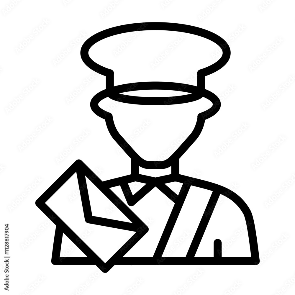 Postman Vector Line Icon Design Postman Vector Line Icon Design