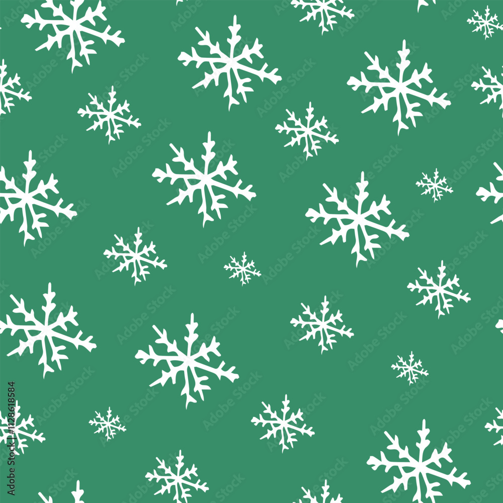 Christmas Snowflake Seamless Pattern. Pixel Perfect Christmas Pattern. Snowflake Background Christmas Snowflake Seamless Pattern. Pixel Perfect Christmas Pattern. Snowflake Background
