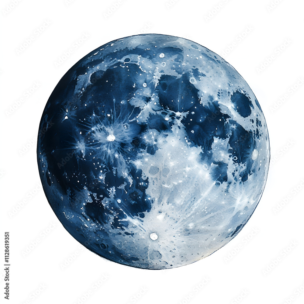 Watercolor Moon Watercolor Moon