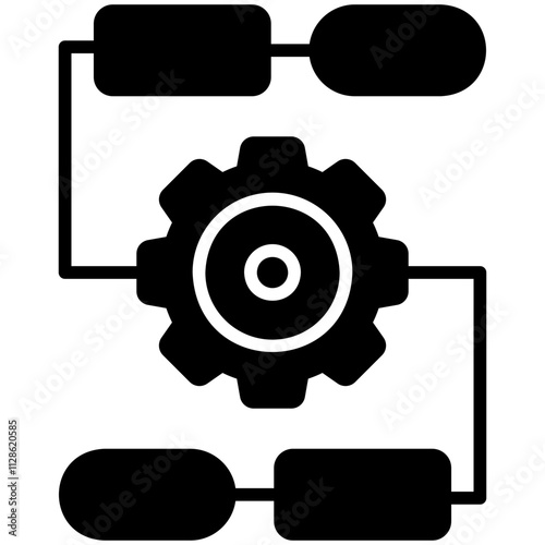 work flow Black Fill Icon