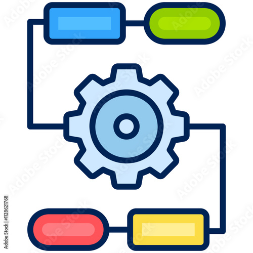 work flow Filled Line Icon
