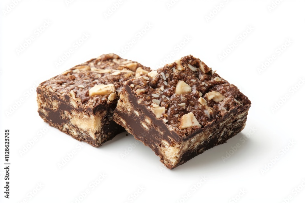 Brownie isolated on white background Brownie isolated on white background