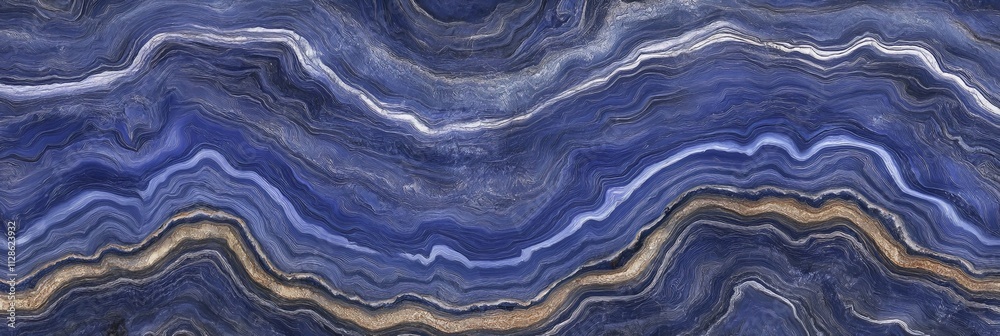Fototapeta premium Navy Blue Marble Texture Elegant Background with Stunning Onyx Pattern for Luxury Design Concepts