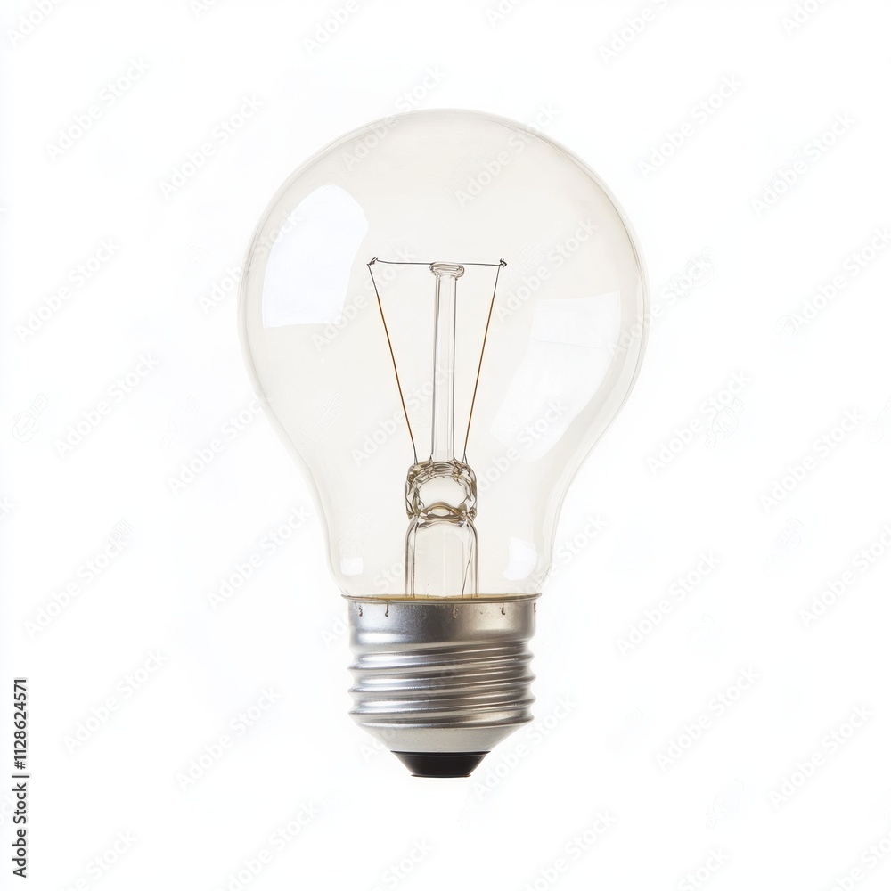 Cartoon light bulb isolated on white background Cartoon light bulb isolated on white background