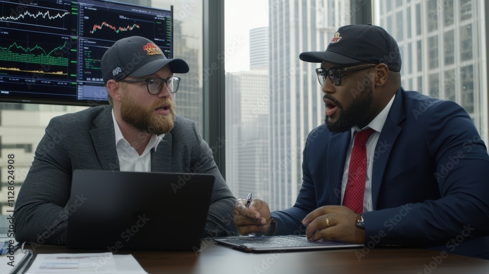 Diverse Businessmen Analyze Stock Market Data Diverse Businessmen Analyze Stock Market Data