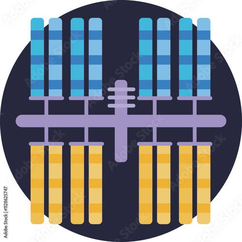 The "Space Station" icon represents a futuristic, orbiting space habitat where astronauts live and work.