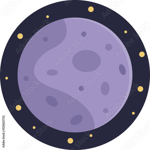 A minimalist icon depicting a crescent moon, symbolizing the serene phases of the moon as it transitions through the night sky.