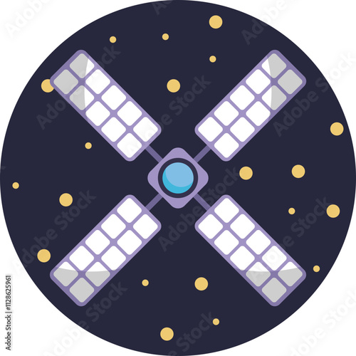 A high-tech satellite designed for scientific research, with multiple antennas and solar wings.