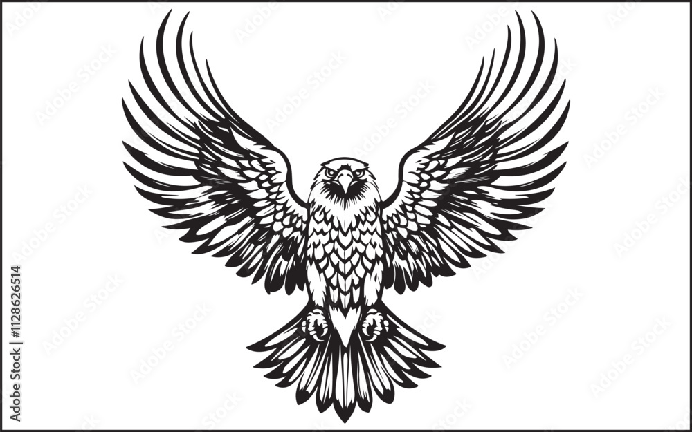 Obraz premium eagle with wings silhouette