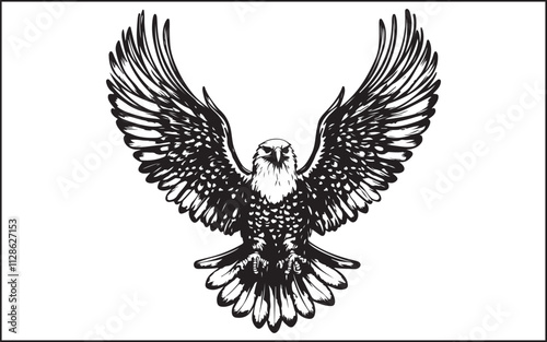 eagle with wings silhouette