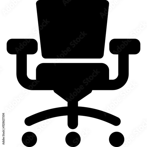 black office chair icon