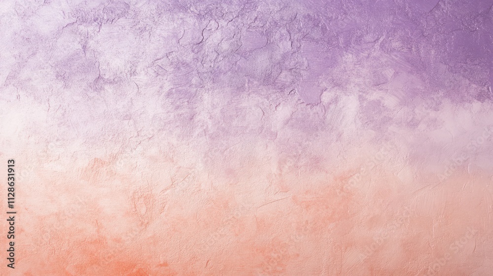 Textured Wall With Purple To Peach Gradient