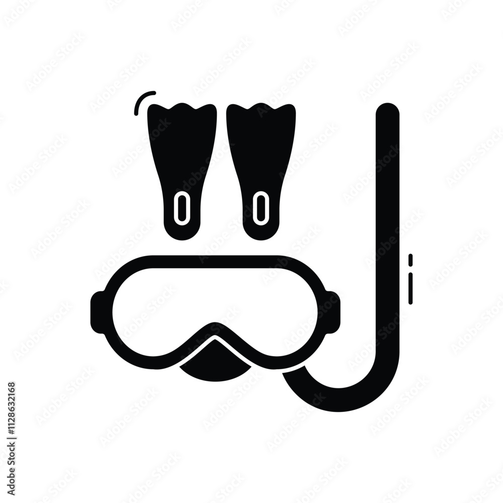 Fototapeta premium Diving vector icon