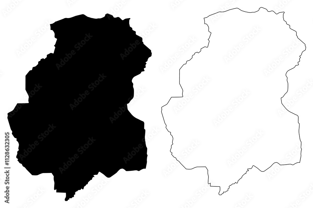 Huambo Province (Provinces of Angola, Republic of Angola) map vector illustration, scribble sketch Huambo map Huambo Province (Provinces of Angola, Republic of Angola) map vector illustration, scribble sketch Huambo map