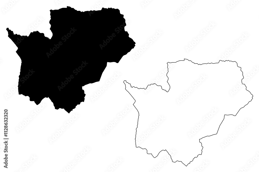Cuanza Sul Province (Provinces of Angola, Republic of Angola) map vector illustration, scribble sketch Kwanza-Sul map Cuanza Sul Province (Provinces of Angola, Republic of Angola) map vector illustration, scribble sketch Kwanza-Sul map