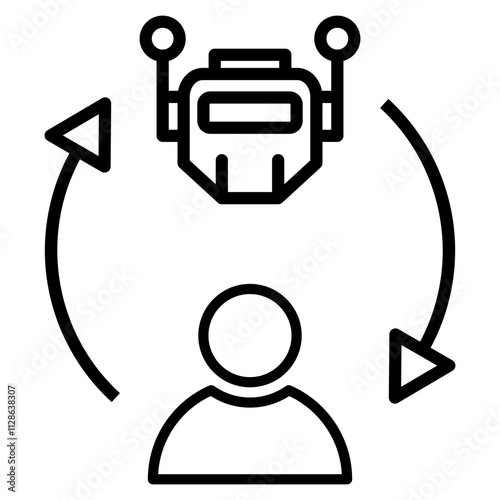 robot collaborative single icon