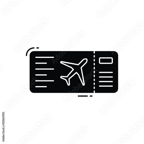 Plane Ticket vector icon