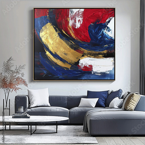 Abstract and colorful paint