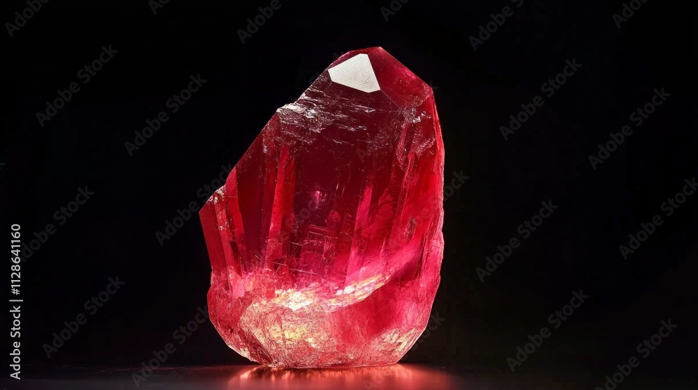 Decorative ruby crystal in light Decorative ruby crystal in light