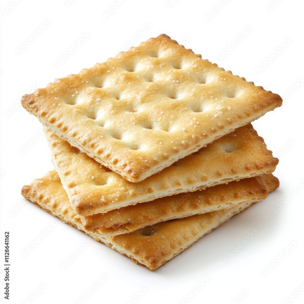 Saltine cracker isolated on white background Saltine cracker isolated on white background