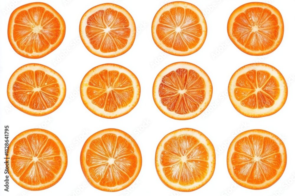 Set of carrot slices isolated on white background Set of carrot slices isolated on white background